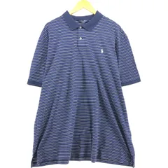 古着 ラルフローレン Ralph Lauren POLO GOLF ポロゴルフ PRO FIT 半袖 ボーダー ポロシャツ メンズXXL相当/eaa544036