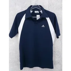 ◇ adidas アディダス スポーツウエア 半袖 ポロシャツ S オフホワイト ネイビー #  【1002796991776】