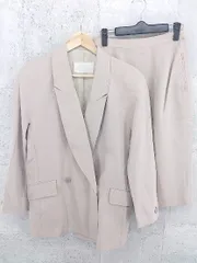 ◇ CORDIER コルディア タイト 1B 膝下丈 ダブル スカート スーツ 40 ベージュ * 1002799926218 【中古】 【1002799926218】