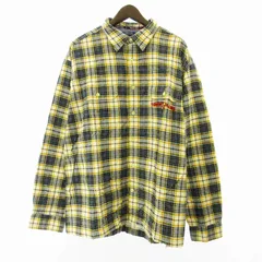 トミー TOMMY JEANS 美品 フランネルシャツ カジュアル チェック  長袖 青 ブルー系 L 1214 ●ECO