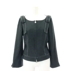 エムズグレイシー M'S GRACY リボン デニムブルゾン ジャケット 40 L 黒 ブラック /SY ■OSのサムネイル