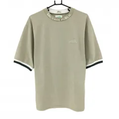 【美品】サルベージパブリック スニード ベージュ×グリーン 背面ビッグプリント ブルゾン  メンズ L ゴルフウェア SALVAGE PUBLIC 美品】サルベージパブリック スニード ベージュ×グリーン 背面