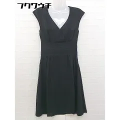 ◇ UNITED ARROWS ユナイテッドアローズ フレンチスリーブ 膝下丈 ワンピース サイズ38 ブラック系 レディース 【中古】 【1105100015325】