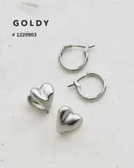 【SALE】GOLDY/ゴールディ/ハート & ミニマル ライン 2ペア ピアス/アクセサリー/1220903のサムネイル