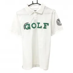 パーリーゲイツ 半袖ポロシャツ 白×グリーン 袖ロゴ メンズ 5(L) ゴルフウェア PEARLY GATES