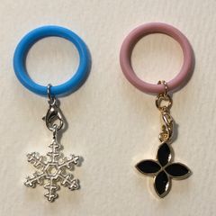 【雪の結晶】傘マーカー、アンブレラマーカー、ペットボトルマーカー、杖の目印