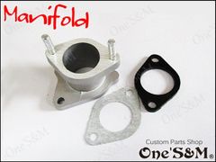 吸込み メッキ レーシングマフラー ワンズ管 GS400 ハス切り