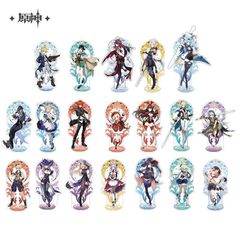 原神・公式　アクリルスタンド（モンド城）ジン　アンバー　リサ　ガイア　バーバラ　ディルック　レザー　ウェンティ　クレー　ベネット