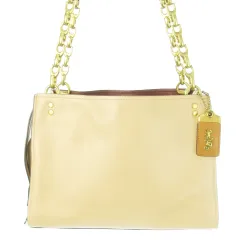 コーチ COACH ローグトートショルダー ハンドバッグ ワンショルダー レザー 革 ロゴチェーン  ベージュ 27054 /CK11 ■GY18