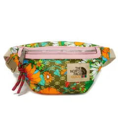GUCCI グッチ ノースフェイス ウエストポーチ ロゴ パッチ フローラ