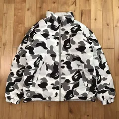 APEホワイト カモフラージュ ダウンジャケット カモフラージュ（迷彩） A BATHING APE(アベイシングエイプ