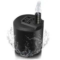 水中ポンプ 給水ポンプ 排水ポンプ 循環ポンプ 水槽ポンプ ウォーターポンプ 噴水ポンプ 底部入水式 小型 静音設計 水耕栽培/水族館水換え/池/風呂水/ガーデン 流量調整可能 電動ポンプ 日本語取扱説明書