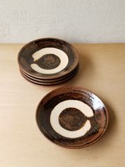 小皿　5枚セット ( 古瀬戸　瀬戸　輪はげ皿　民藝　作家 )