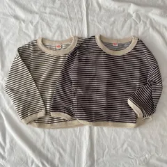 ボーダーカットソー　ロンT 長袖　韓国子供服
