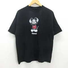 G■フリークスストア/FREAKS STORE リラックスフィット クルーネック プリントTシャツ/ミッキー 1226248902789【M】黒/men's/138【中古】■