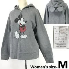 東京ディズニーリゾート/Disney★耳付きフード/スウェットパーカー/ミッキーマウス【レディースM/gray】オリエンタルランド/Jacket◆cBH769