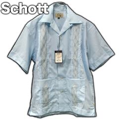 未使用タグ付き Schott キューバシャツ Mサイズ 定価1.7万円 ショット 新品 オープンカラーシャツ