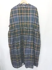 ◇ ⊇ ◎ ●未使用● rps アールピーエス チェック 長袖 膝下丈 ワンピース サイズF モカ レディース E  【1411130011641】