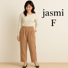 AS0343 jasmi シルクパンツ Fサイズ 絹100% ゆったり 新品未使用