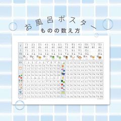 【お風呂ポスター/ものの数え方】A3サイズ 助数詞、知育表 防水ポスター 耐水ポスター