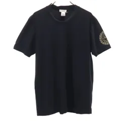 90s ヴェルサーチェ　Versace ニット　刺繍　黒　チェック　古着 関税込 ヴェルサーチェ セーター 春節 VERSACEロゴ 蛇 刺繍 黒