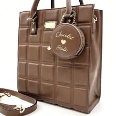 ?新品?Samantha vega サマンサベガ トートバッグ ハンドバッグ ショルダーバッグ チョコレート エンボス加工 ポーチ付き レザー 革 ブラウン 茶色 A4収納可能 ユニセックス 男女兼用 メンズ レディース