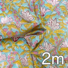 【2m/2,000円(送料込)】インド産ハンドブロックプリント生地 NHB087