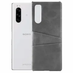 Xperia 5 ケース SO-01M SOV41 901SO エクスペリア5  カード収納 レザー スマート ケース 【Color】 グレーのサムネイル