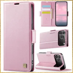 ☆彡送料無料でお届け☆彡Size:For iPhone 17 ProMax_Color:ゴールドピンク iPhone17 ProMax ケース 手帳型 アイホン17プロマックスケース アイフォン17 Pro Max 携帯カバー RFID磁気防止 ワイヤレス充電