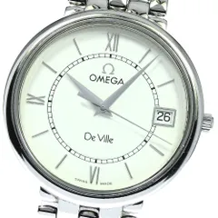 ☆美品 ★箱・保証書付き【OMEGA】オメガ デビル プレステージ コーアクシャル デイト 424.10.40.20.06.001 自動巻き メンズ_733522