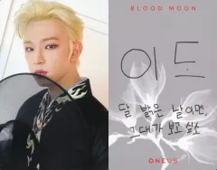 【中古】コレクションカード(男性) ONEUS/LEEDO(イド)/裏面グレー・印刷サイン・メッセージ入り/CD「Blood Moon(Grey Ver.)」封入特典フォトカード