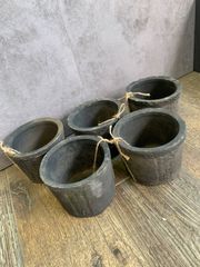 モスポット　黒　植木鉢