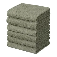 フェイシャルタオル 250匁 6枚単位1セット セージ