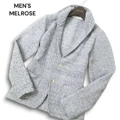 MEN'S MELROSE メンズメルローズ 通年 イタリアンカラー★ メランジ ニット テーラード ジャケット Sz.3 メンズ 灰のサムネイル
