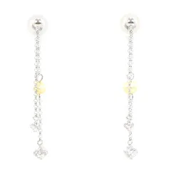 K14WG　ピアス　pierced earrings　パール（真珠）　ジルコニア　総重量約0.7g