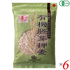 国内産有機胚芽押麦 500g 6個セット 永倉精麦のサムネイル