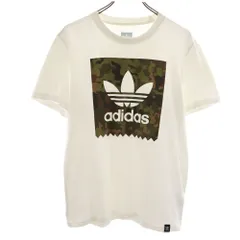 アディダス トレフォイルロゴ 半袖 Tシャツ L 白 adidas メンズ 古着 【240409】 メール便可