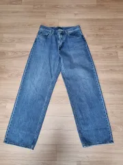 UNIQLO(ユニクロ) ワイド ストレートジーンズ 30 サイズ 64 青