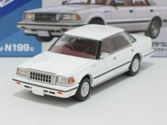 トヨタ クラウン ハードトップ 3.0ロイヤルサルーンG（白）85年式 LV-N199c【トミーテック社1/64ミニカー】【トミカの時】