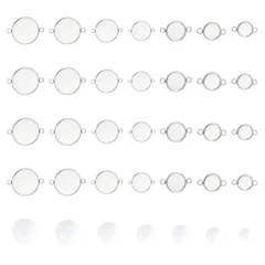 メタルチャーム 台座 ステンレスチャーム カメオ台 ステンレス ブレスレット作り ミール皿 丸皿ベース ネックレス用 ハーフラウンドカボションセッティング ステンレスペンダントセッティング アクセサリーパーツ ペンダントガラスカボション トイレ 手芸 ペンダン