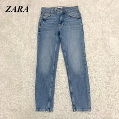 【美品】ザラ ZARA デニムパンツ ダメージ加工 M ブルー