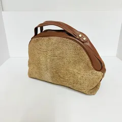 【美品】BORBONESE ボルボネーゼ 913912 ハンドバッグ ブラウン系⭐️