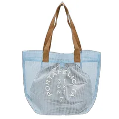 ポルターレ 抗菌巾着付きメッシュショルダー メッシュバッグ サブヒロモリ トートバッグ ショルダーバッグ おしゃれ ランチバッグ 抗菌 アウトドア シンプル ショッピングバッグ 軽量 ランチトート