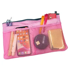 【在庫セール】タブレットPC マルチ タブレット A5 ガジェットケース 大容量 バッグインナーポケット 多機能 薄型 バッグインナーバッグ 軽量 (無地)ソフトピンク バッグインバッグ