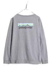 【お得なクーポン配布中!】 19年製 パタゴニア 両面 プリント 長袖 Tシャツ レディース L / Patagonia アウトドア ロンT プリントT ロゴT フィッツロイ バックプリント