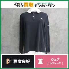 【人気ブランド】バーバリー ゴルフ BURBERRY GOLF レディース 長袖ポロシャツ ネイビー サイズLL ゴルフウェア BGV40-355-28