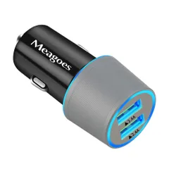 Meagoes USBカーチャージャー 2.4A急速2ポートシガーソケットチャージャー for iPhone XR/XS/XS Max/iPhone X/8/8 Plus/iPad/iPod and Moreなど対応