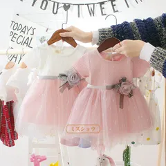 子供 女の子 メッシュ ドレス ローズ 子供ドレス 子供服 ワンピース フラワー バラ お出かけ かわいい　レース　80 90 100