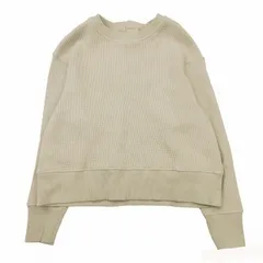22AW アーバンリサーチ ドアーズ URBAN RESEARCH DOORS キモウ ワッフル プルオーバー ニット 長袖 オーバーサイズ クルーネック 丸首 カットソー トップス M ベージュ DR27-21T105 レディース