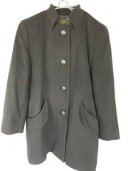 高級 カシミヤ100%【Leilian】カシミヤ コートジャケット　グレー　11 高級 カシミヤ100%【Leilian】カシミヤ コートジャケット グレー 11